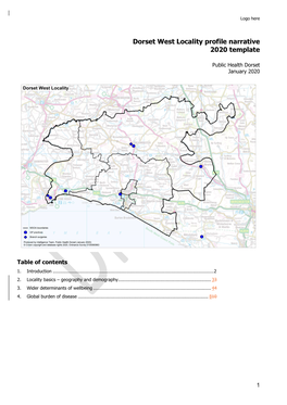 Dorset West Locality Profile Narrative 2020 Template