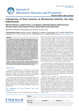 Pathogenesis of Bone Erosions in Rheumatoid Arthritis: Not Only