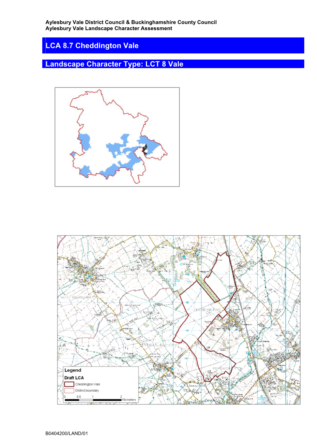 LCA 8.7 Cheddington Vale Landscape Character Type