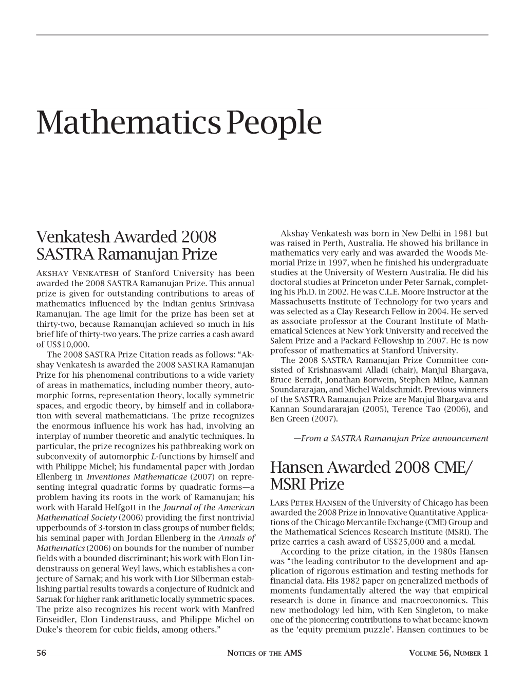 Mathematics People