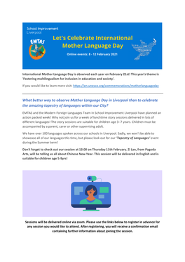 What Better Way to Observe Mother Language Day in Liverpool Than to Celebrate the Amazing Tapestry of Languages Within Our City?