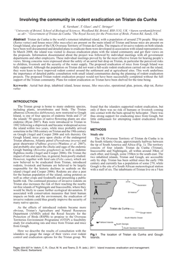 Involving the Community in Rodent Eradication on Tristan Da Cunha Island Invasives: Eradication and Management