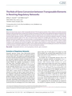 The Role of Gene Conversion Between Transposable Elements in Rewiring Regulatory Networks