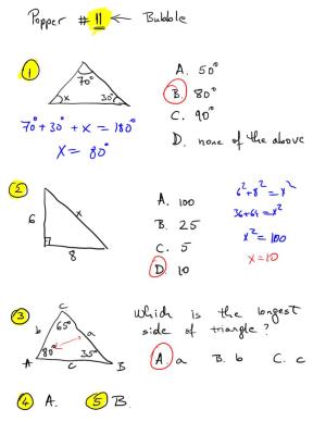 Math 1330 - Section 4.1 Special Triangles