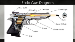 Basic Gun Diagram Types of Firearms O Shotgun: Smoothbore Gun Designed Mostly to Shoot Lead Pellets of Varying Sizes