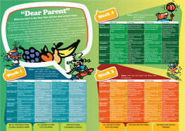 Lunch Menu January 2015