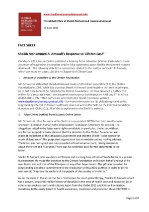 Mohammed Al Amoudi Response to Schweizer 'Clinton Cash'