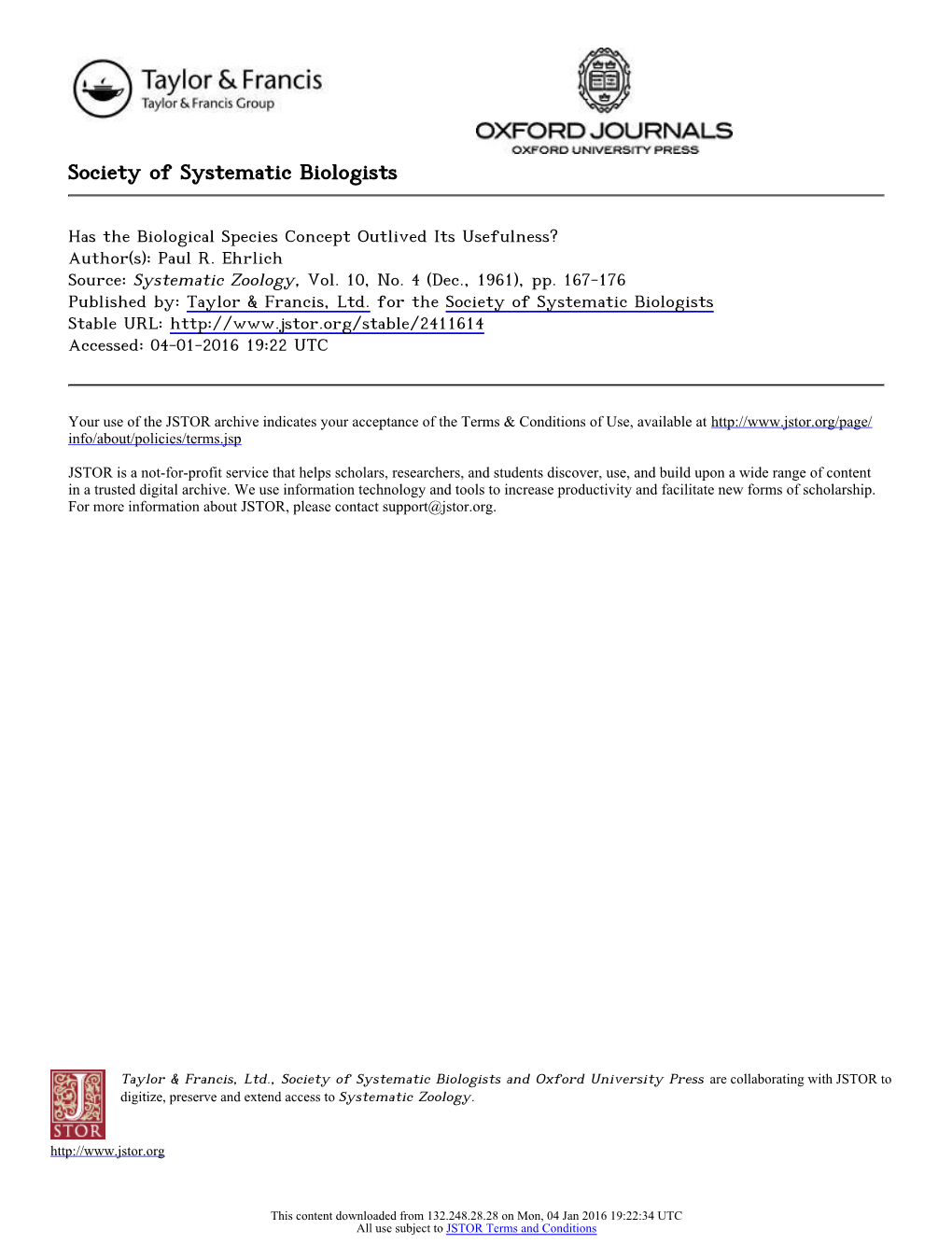 Society of Systematic Biologists