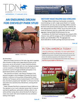 An Enduring Dream for Cheveley Park Stud