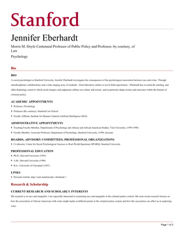 Jennifer Eberhardt Morris M