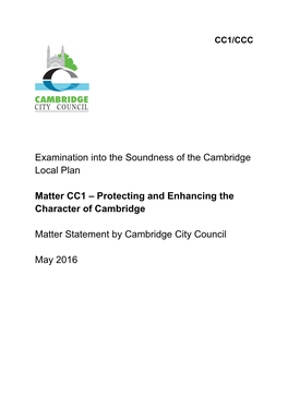 Examination Into the Soundness of the Cambridge Local Plan