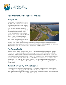 Folsom Dam Joint Federal Project