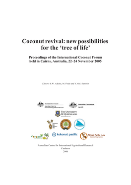Coconut Revival: New Possibilities for the ‘Tree of Life’