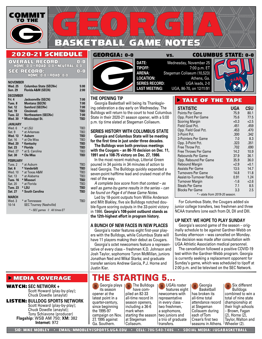 Basketball Game Notes