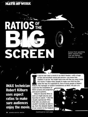 IMAX Technician Robert Kilburn Uses Aspect Ratios to Make Sure Audiences Enjoy the Movie