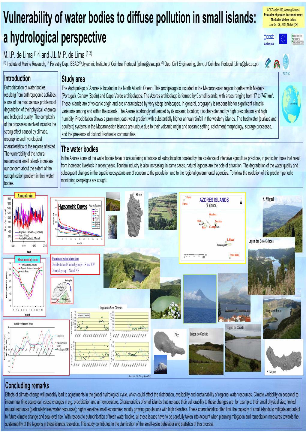 Vulnerability of Water Bodies to Diffuse Pollution in Small Islands: the Swiss Midland Lakes