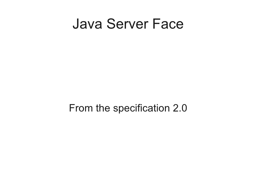 Java Server Face