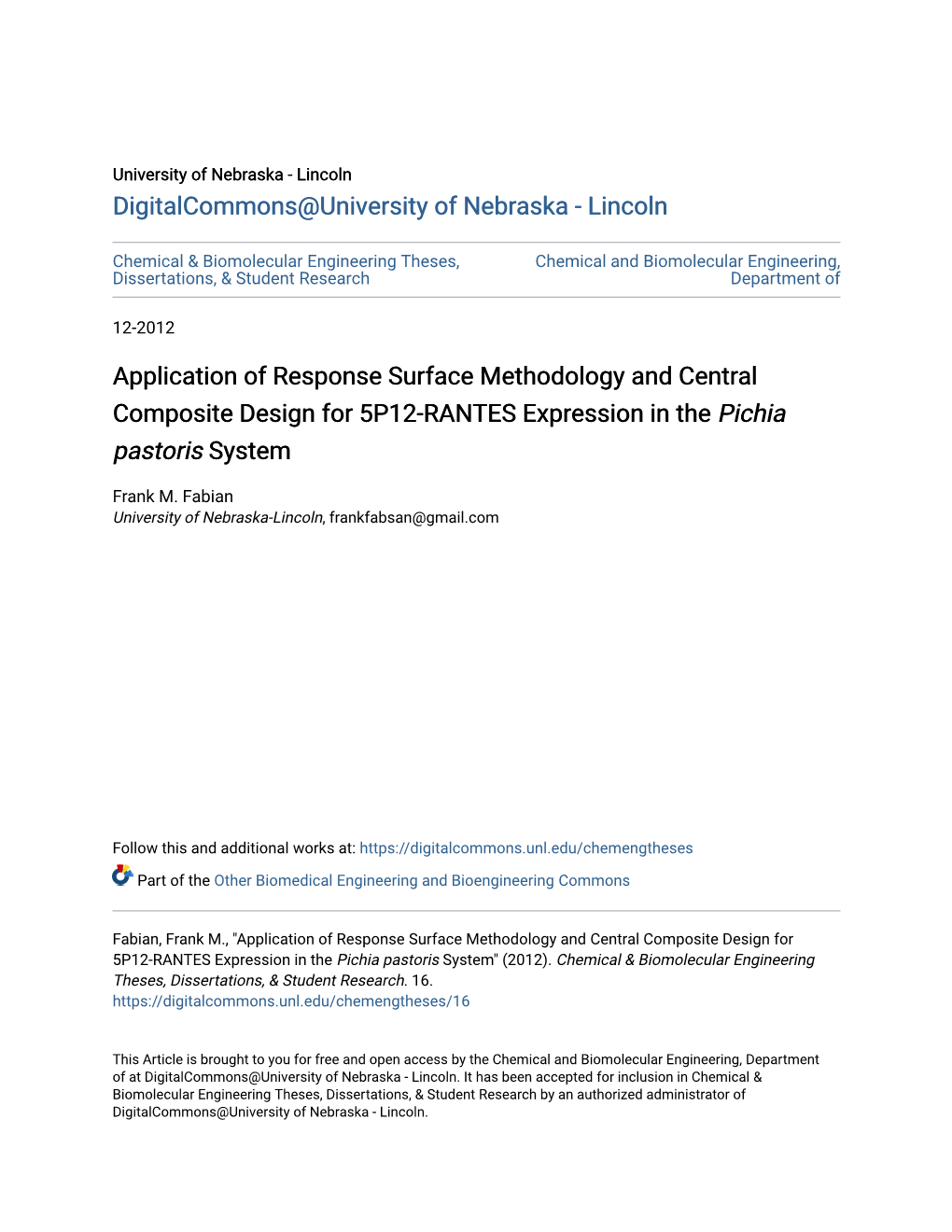 Application of Response Surface Methodology and Central Composite Design for 5P12-RANTES Expression in the Pichia Pastoris System