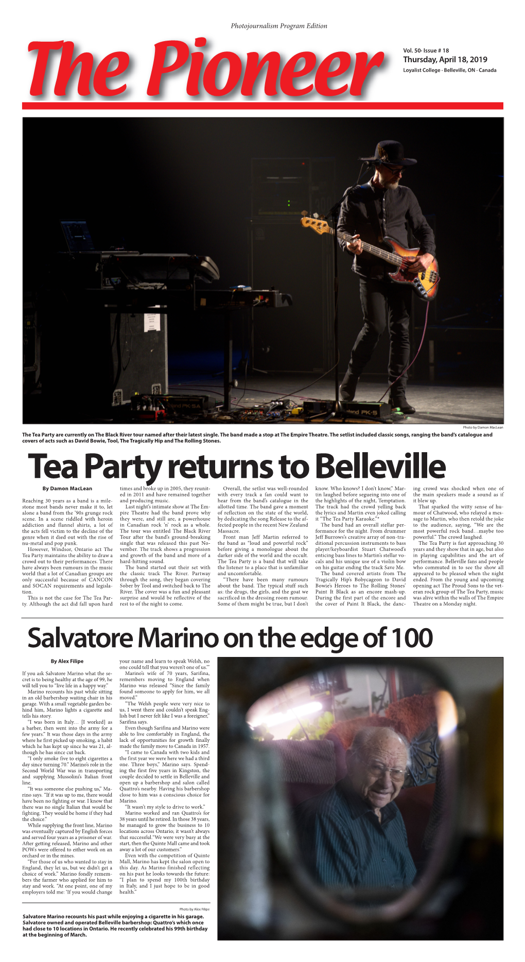 Tea Party Returns to Belleville by Damon Maclean Times and Broke up in 2005, They Reunit- Overall, the Setlist Was Well-Rounded Know