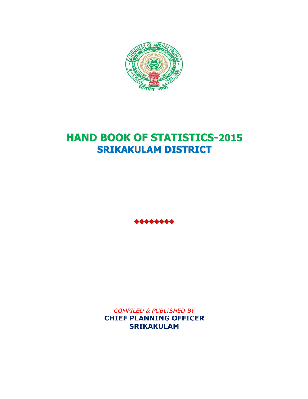 Hand Book of Statistics-2015 Srikakulam District