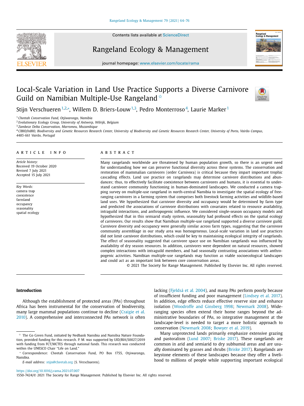 Rangeland Ecology & Management