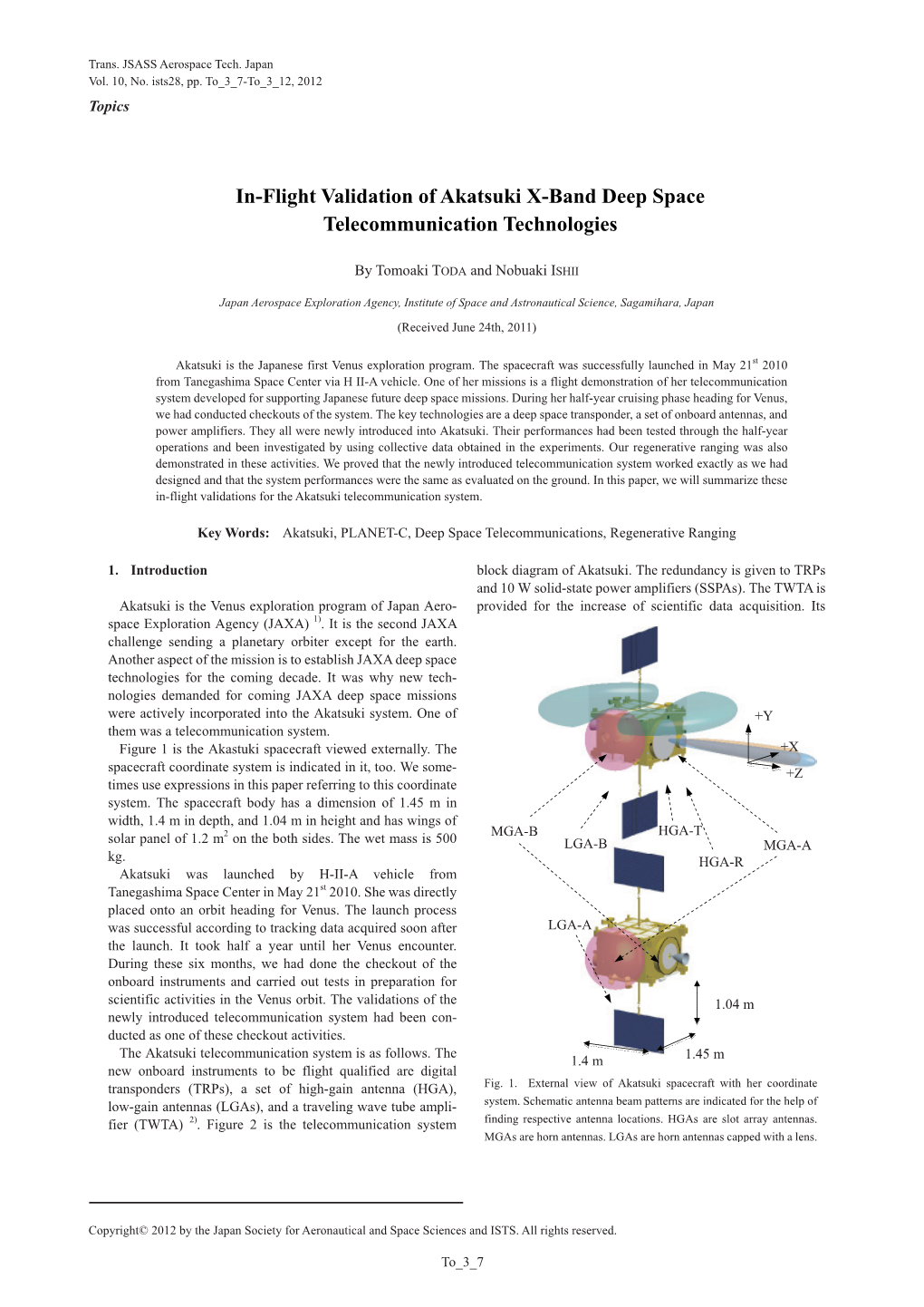 In-Flight Validation of Akatsuki X-Band Deep Space Telecommunication Technologies