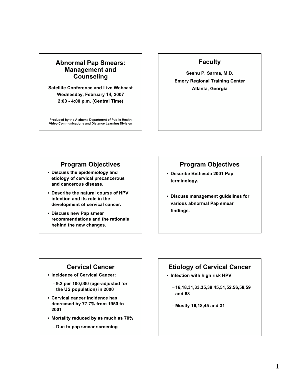 Abnormal Pap Smears: Management and Counseling