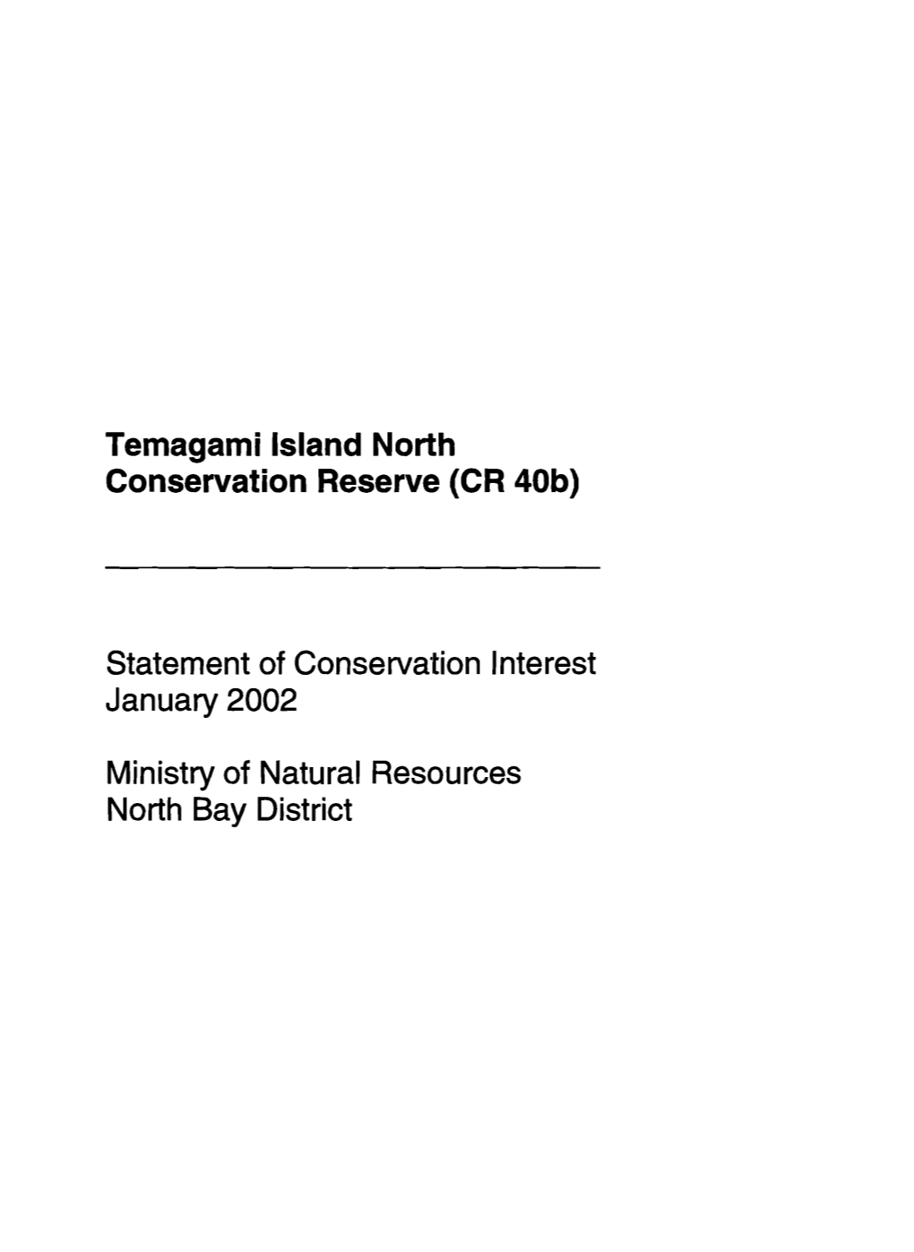 Conservation Reserve (CR 40B)