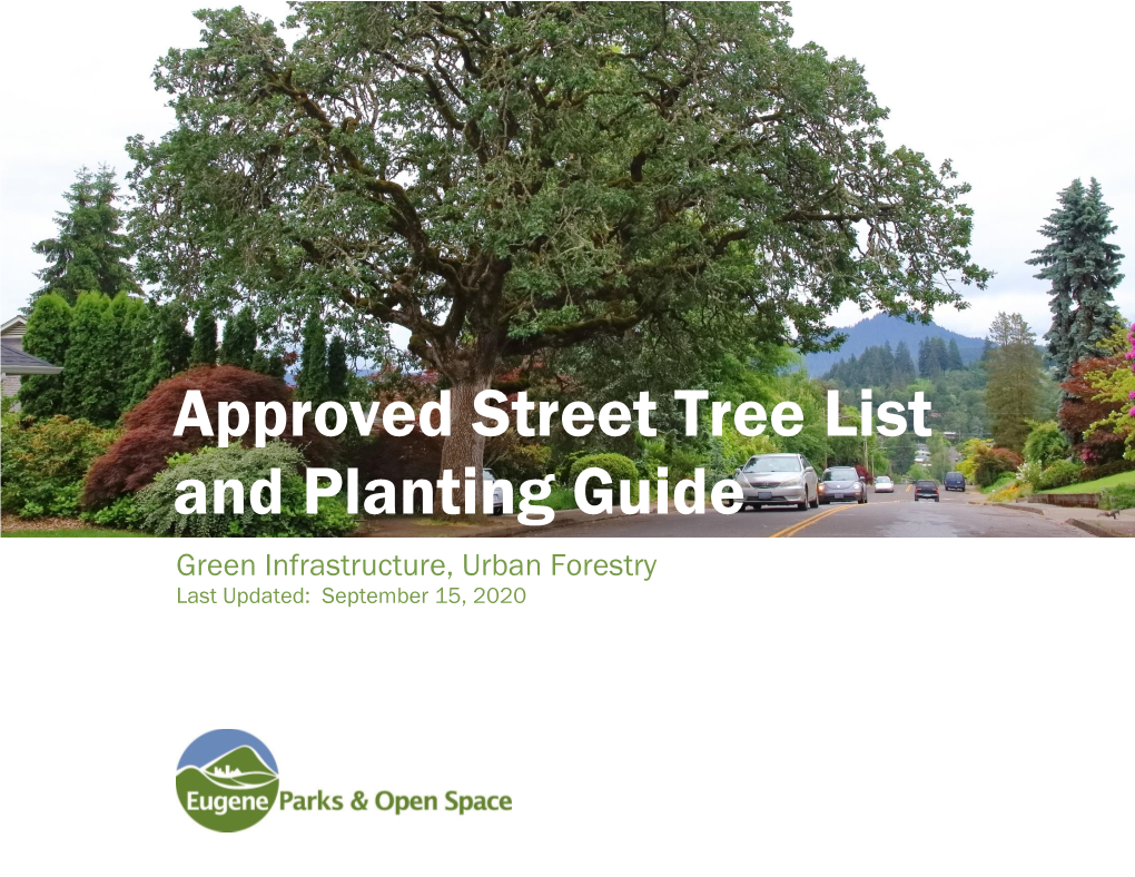 Approved Street Tree Species List and Planting Guide