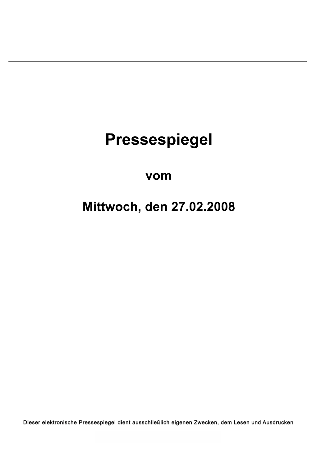 Pressespiegel