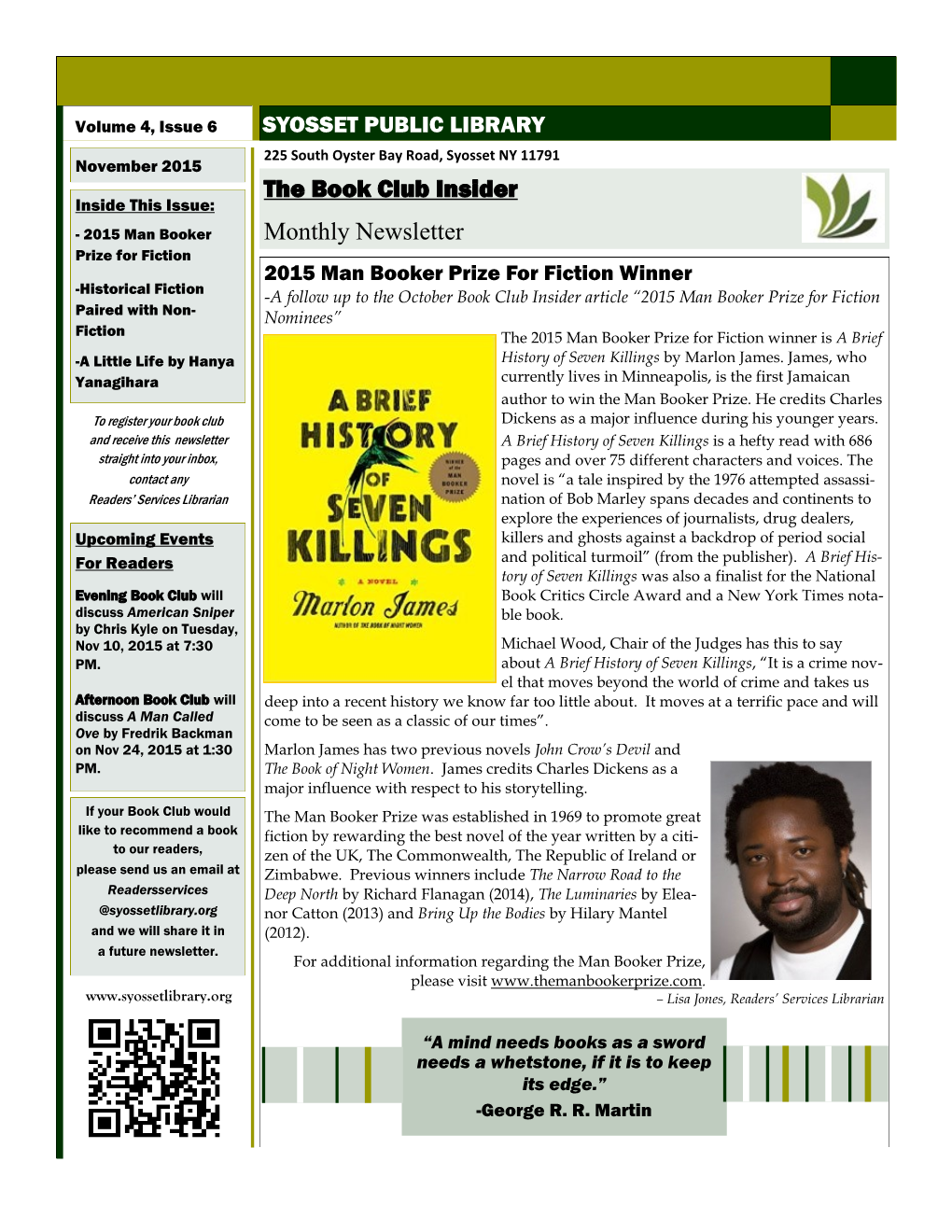 The Book Club Insider Monthly Newsletter