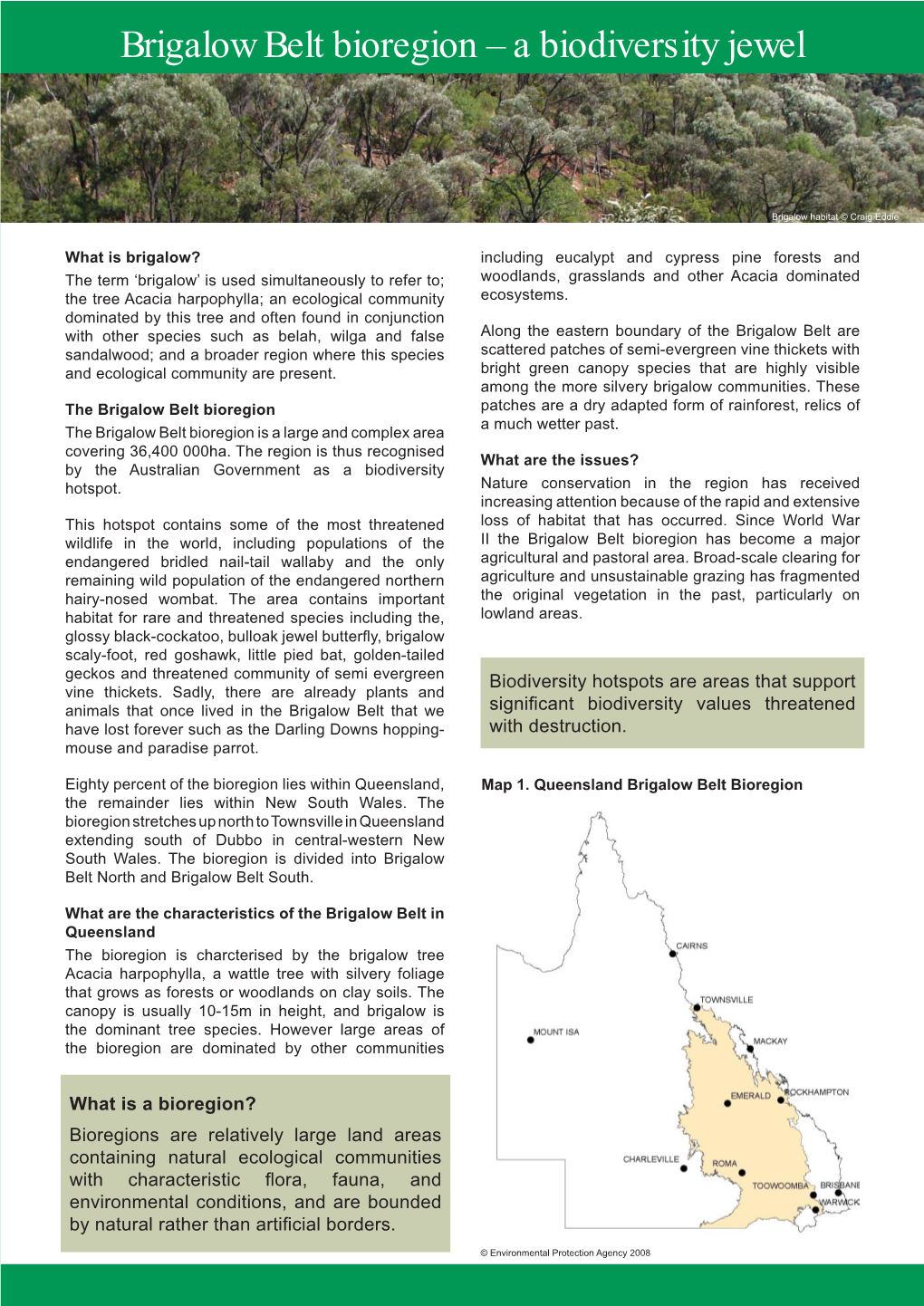 Brigalow Belt Bioregion – a Biodiversity Jewel