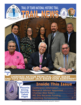 Newsletter of the Trail of Tears National Historic Trail Partnership • Spring 2018