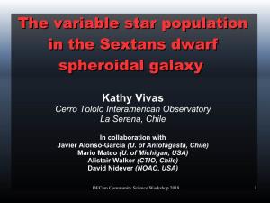 The Variable Star Population in the Sextans Dwarf Spheroidal Galaxy