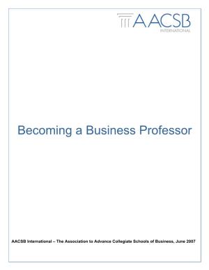 Becoming a Business Professor