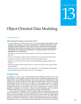 Object-Oriented Data Modeling