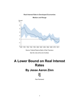 A Lower Bound on Real Interest Rates by Jesse Aaron Zinn
