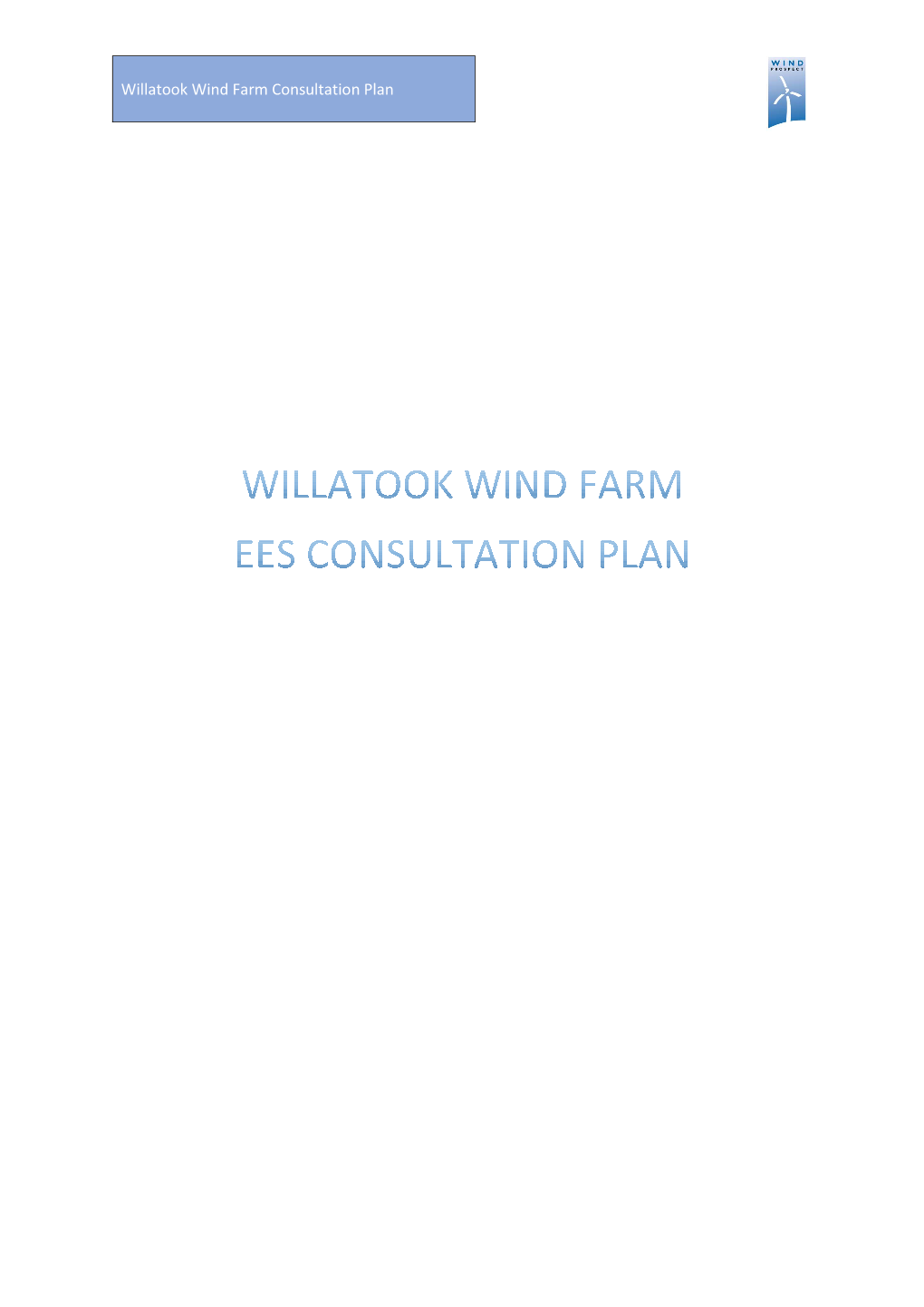 Willatook Wind Farm Consultation Plan