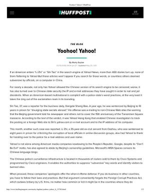 Yoohoo! Yahoo! | Huffpost
