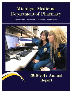 Michigan Medicine Department of Pharmacy