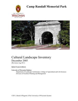 Cultural Landscape Inventory December 2005 (Revisions Aug 2011)