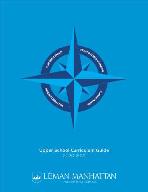 Upper School Curriculum Guide 2020-2021