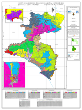 Mapa Del Cantón Nandayure 09, Distrito 01 a 06