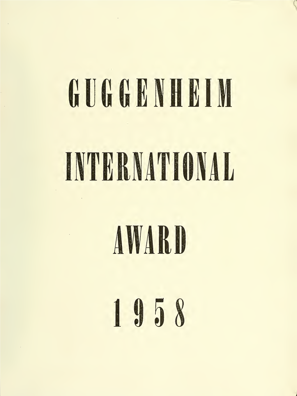 Guggenheim International Award, 1958