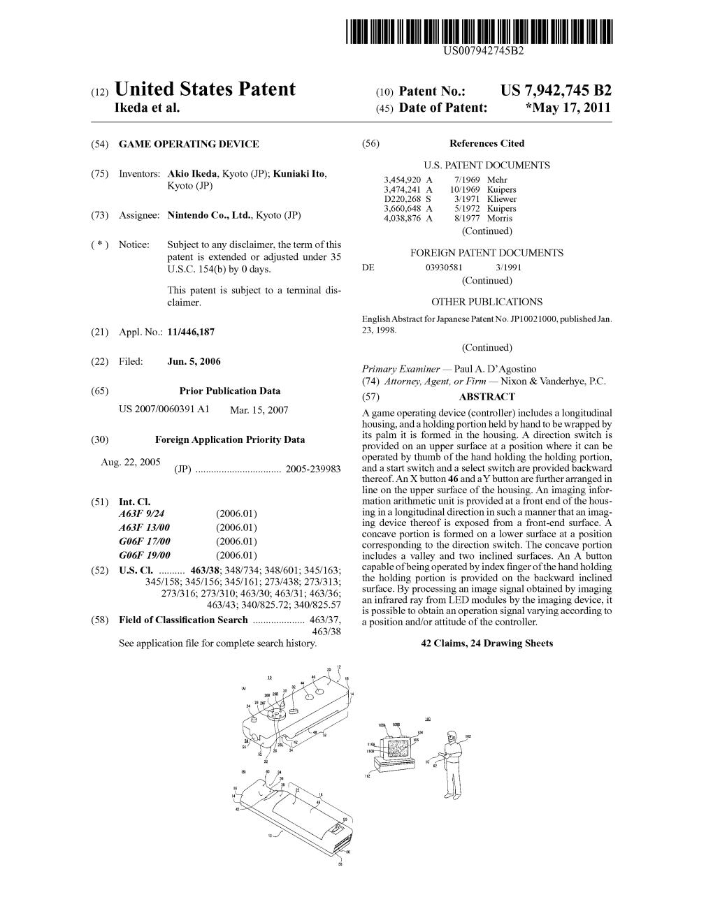 (12) United States Patent (10) Patent No.: US 7.942,745 B2 Ikeda Et Al