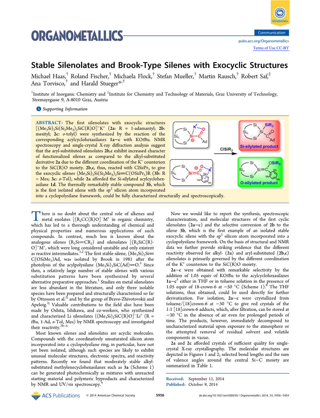 Stable Silenolates and Brook-Type Silenes with Exocyclic Structures