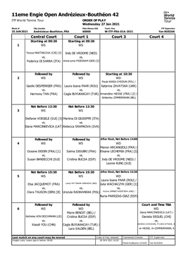 ITF Tournament Planner