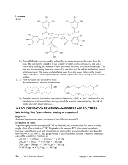 10.5 Polymerization Reactions—Monomers And