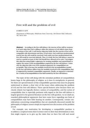 Free Will and the Problem of Evil