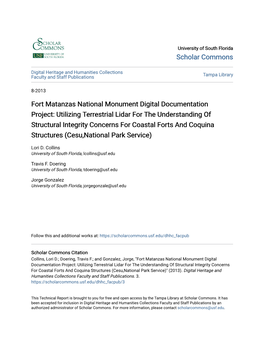 Fort Matanzas National Monument Digital Documentation Project:Â